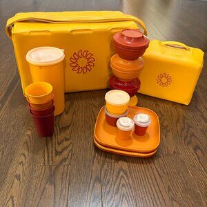 Tupperware Picnic Set - Two Insulated Coolers and Assorted Dishes